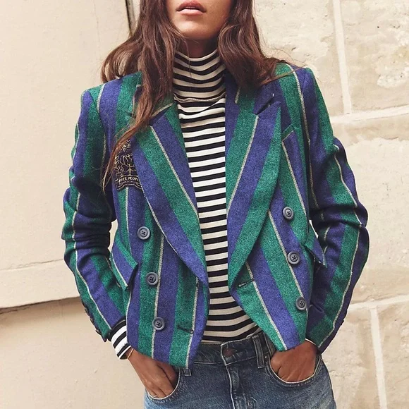 Free People Betty Striped Blazer - Picture 4 of 9